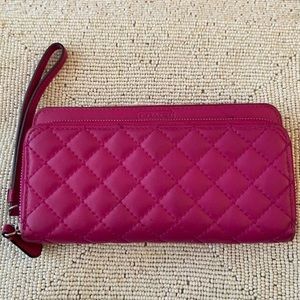 Coach 49870 Park Double Zip Quilted Accordion Leather Wallet